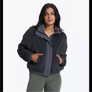 Vuori Charcoal Teddy Jacket